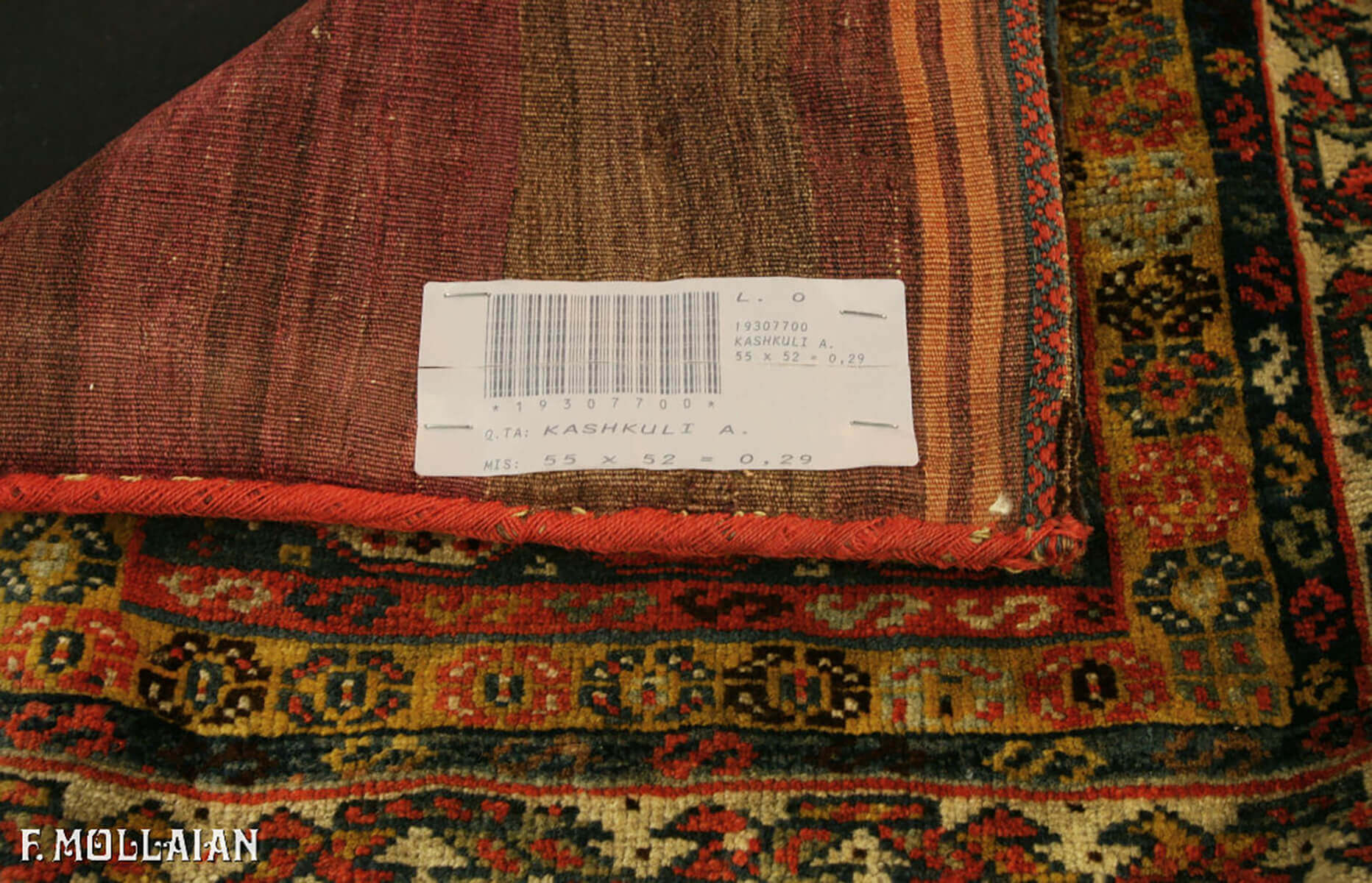 Square Antique Persian Kashkuli Rug n°:19307700